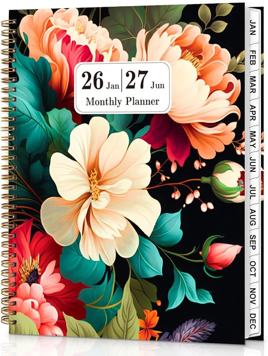2026-2027 Monthly Planner - Jan. 2026 - Jun. 2027, 18 Months Academic Planners 9" x 11", Spiral Months Planner with Twin-Wire Binding, Large Monthly Planners for Office School and Home