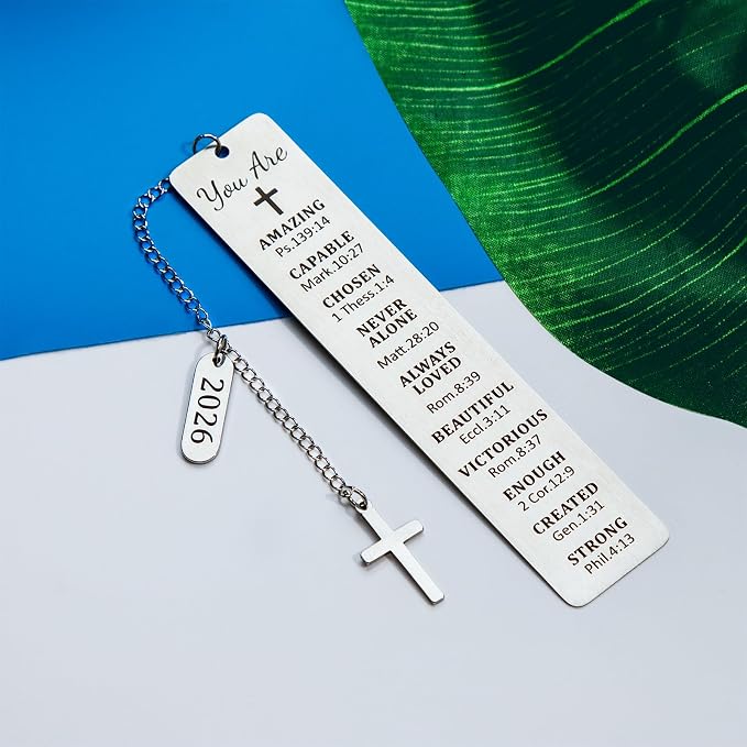 Confirmation 2026 First Communion Gifts Bookmark for Women Girls Birthday Gift Baptism Gifts for Teen Girls Teenage Religious Christian Gifts for Women Girls Teens Stocking Stuffers for Girls