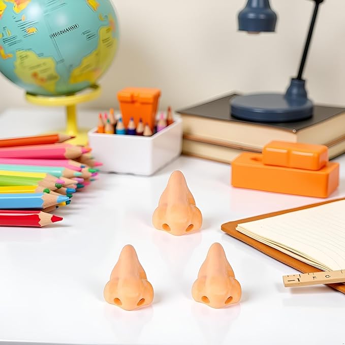 3 Pcs Nose Pencil Sharpener, Funny School Supplies for Boys and Girls Birthday Giveaways Cool Stationery Birthday Party Favors for Toddlers Eraser Pencil Sharpener Writing and Correction Supplies