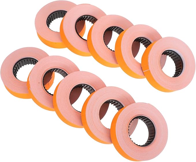 Housoutil 10rolls Pricemarker Labeler Roll for Sticker Paper Retail Price Tags Easy Application for Supermarkets Factories
