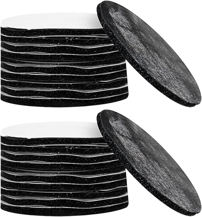 Multipurpose Adhesive Backing Round Tape Double Sided Hook and Loop Sticker for Keep Household Items in Place Pack of 10 Carpet Tape