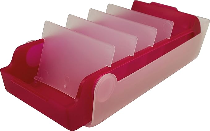 Helit BeeBox Flash Card Box A8 for 600 Cards Red