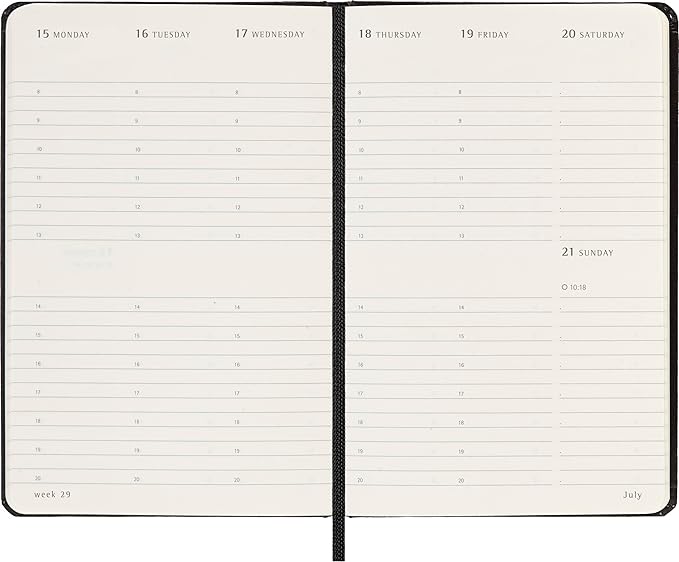 Moleskine 2024 Vertical Weekly Planner, 12M, Pocket, Black, Hard Cover (3.5 x 5.5)