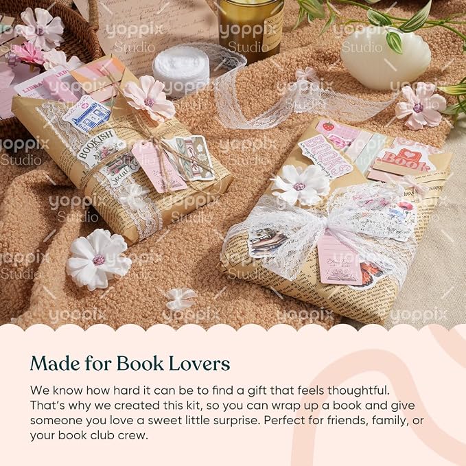 YOPPIX 6 Set Blind Date with Book Gift Bulk, About Everyday Style Theme Blind Book Date Gifts for Book Lover Readers Bookish Librarian Booklovers Club (NO Books Including)