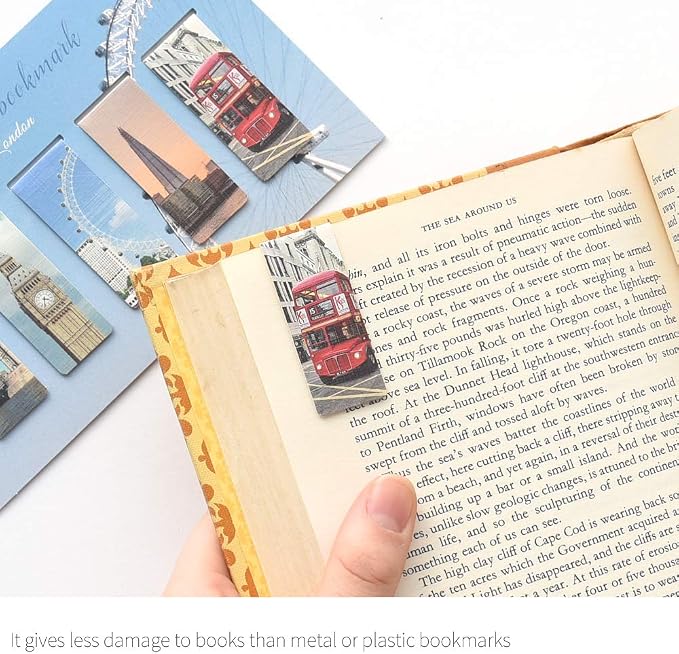Monolike Magnetic Bookmarks London, Set of 5