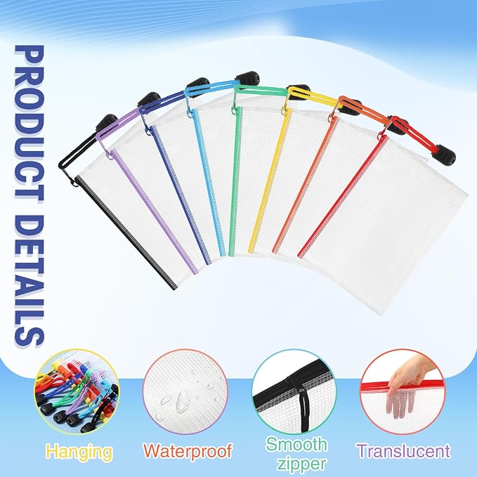 Jetec 32 Pcs Mesh Zipper Bags Toy Storage Bikini Organizer Bag Bolsas Para Guardar Trajes De Bano Waterproof Zipper Reusable Pouch Puzzle Multipurpose for Storage Office(Sweet Color,5.1 x 4.1 Inch)