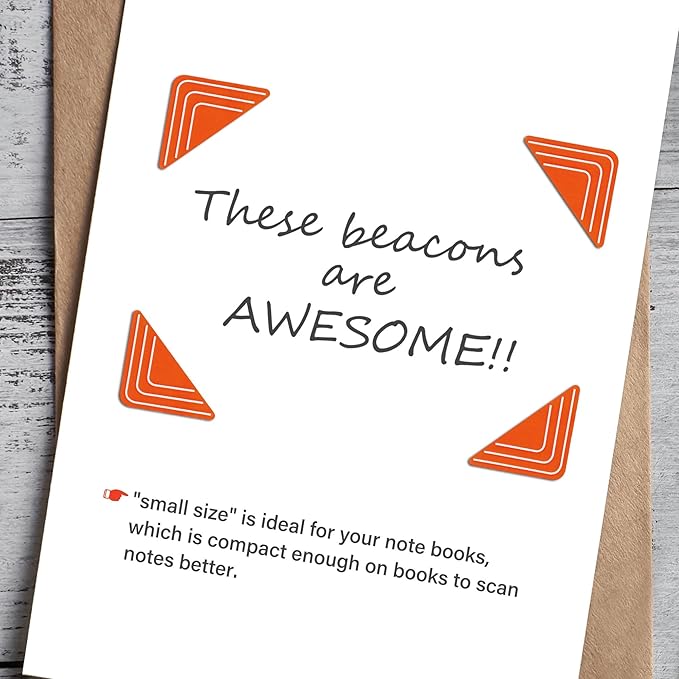 Beacons for Rocket Book- 2 Size, 10pieces Set with A Protective Case - Reusable Stickers Help to Digitize Upload Your Whiteboard Notes