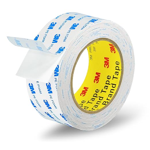 3M Double Sided Tape 2"×16.5ft No Residue,Picture Hanging Strips Heavy Duty Mounting Tape, Removable PE Foam Tape Waterproof for Poster Tape, Carpet Tape Rug Gripper,Art & Craft Tape