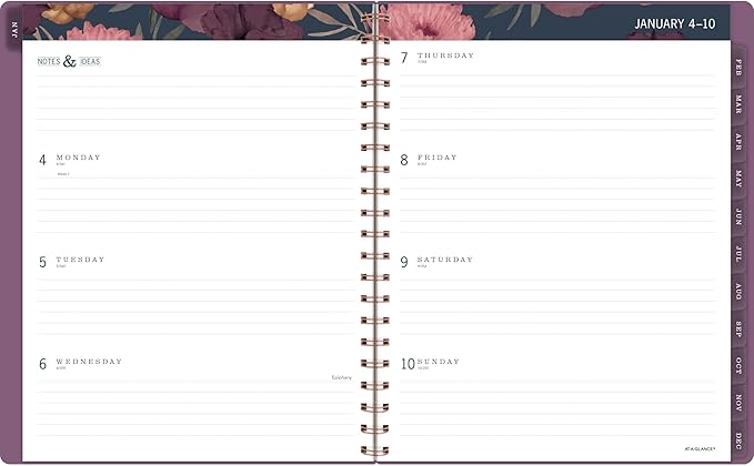 AT-A-GLANCE 2027 Planner, Weekly & Monthly, 13-Month Jan-Jan, 8.5" x 11", Dark Romance (5254-905-27)