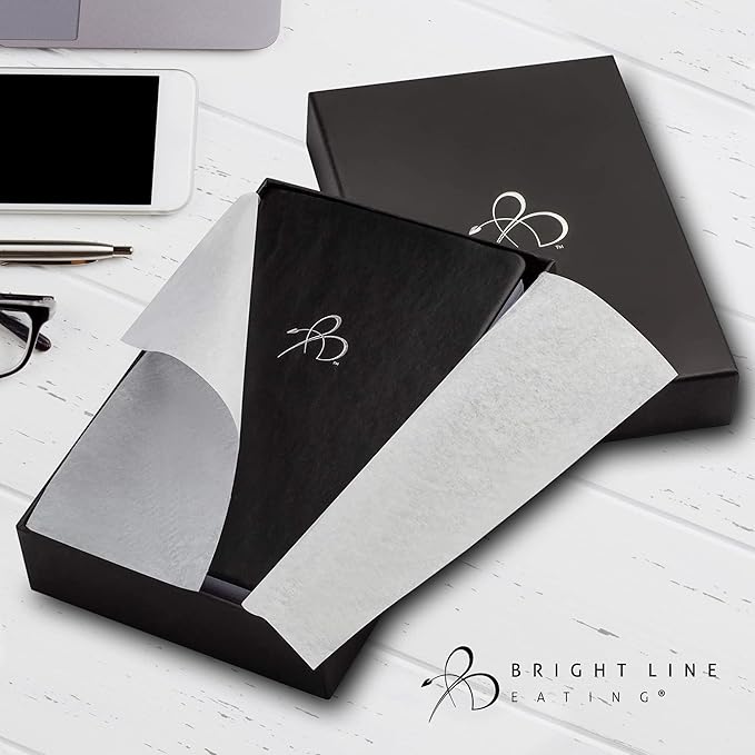Bright Line Eating 5 Year Journal - Vegan Leather Journal w/Daily Entries – Black Memory Book Journal for Women & Men – 5 Year Journal for Tracking Memories, Ideas, Devotions & Progress