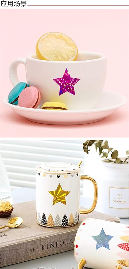 Small Star Stickers 1000Pcs 1" Diameter for Reward, Arts and Crafts and Home Supplies Planner