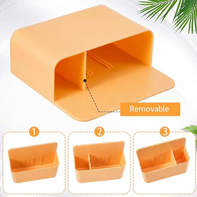 2 Pcs Magnetic Dry Erase Marker Holder Magnetic Pen Holder for Whiteboard Magnet Pencil Storage Organizer for Office Refrigerator Locker Classroom Organization Metal Cabinets (Orange)