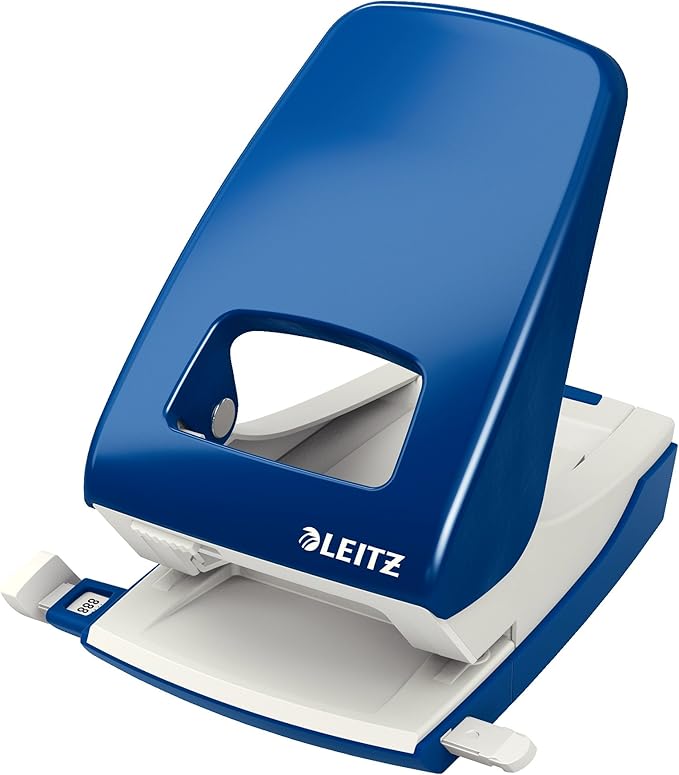 Leitz Stapler, 30 Sheet Capacity, Ergonomic Metal Body, Includes Staples, Flat Clinch, NeXXt Range, 55050035 - Blue