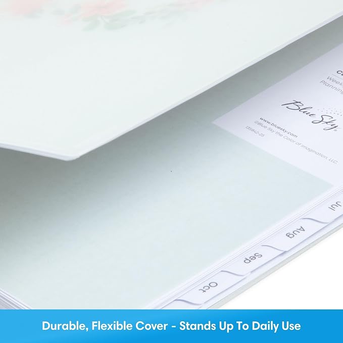 Blue Sky 2027 Weekly and Monthly Planner Calendar, January 2027 - December 2027, 5" x 8", Flexible Frosted Cover, Laminated Tabs, Durable Twin Wire Binding, Laurel