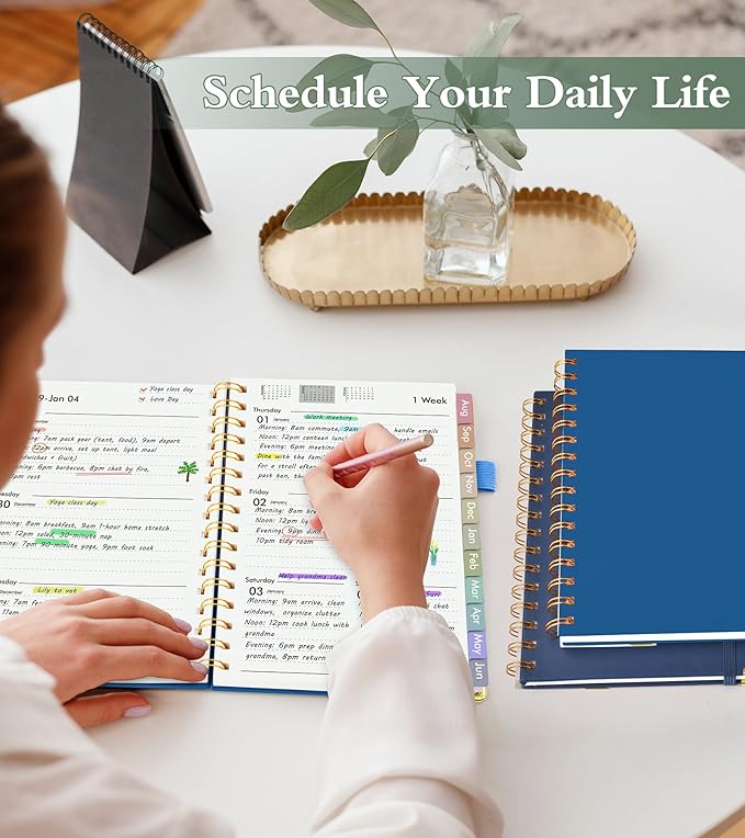 Academic Planner 2026-2027, Hardcover Weekly and Monthly Calendar Planner from July 2026 - June 2027, Daily Agenda Planners with Tabs, College School Organizer for Student Teacher, A4 (8.5" x 11"), Night Sky Blue