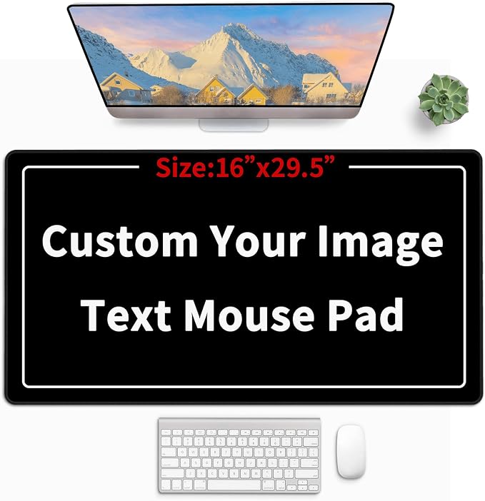 Custom Mouse Pad, 16 * 29.5in Custom Mouse Pad, Customize Desk Pads, Cute Desk Mat, Personalized Gifts, Office Desks Accessories, Gaming, Office Supplies, Computer Mats for Desktop
