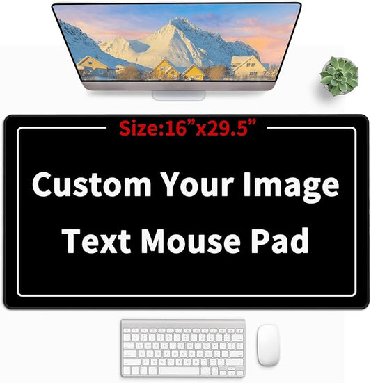 Custom Mouse Pad, 16 * 29.5in Custom Mouse Pad, Customize Desk Pads, Cute Desk Mat, Personalized Gifts, Office Desks Accessories, Gaming, Office Supplies, Computer Mats for Desktop