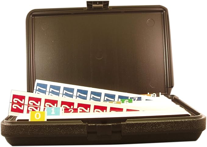 Tabbies Original COL'R'TAB 81000 Series Numeric Label Kit, 0-9, 40 Strips - 100 Labels Each, 1"H x 1-1/2"W, Heavy Duty, Made in the USA, 4000 Labels/Kit