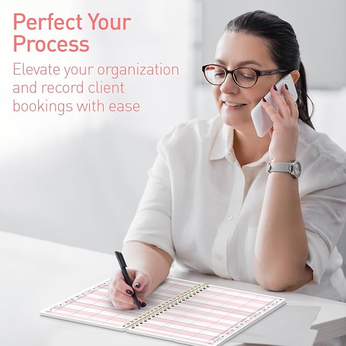 S&O Appointment Book with 15 Minute Slots, Daily Hourly Daybook 6AM to 9PM, Salon Slot journal, meeting Calendar, Everyday Schedule Organizer, Four Column Day Planner with Hourly Schedule, 2026 +