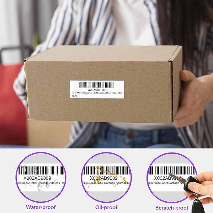 Compatible 1-1/8" x 3-1/2" Direct Thermal Labels for DYMO 30252 – 24 Rolls, 8400Pcs – Address, Barcode & Postage Labels for DYMO 450, 4XL, Rollo, Zebra Desktop Printers