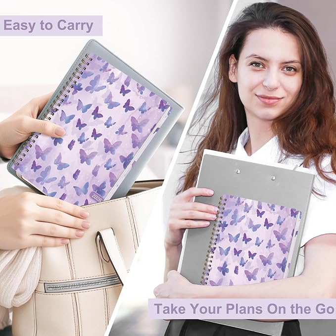 2026 Planner, Weekly and Monthly Calendar Academic Planning Book, Jan 2026 - Dec 2026, Agenda Calendar Planner for Office Supplies and Desk Accessories - A5 (6.3" x 8.5") (Butterflies)