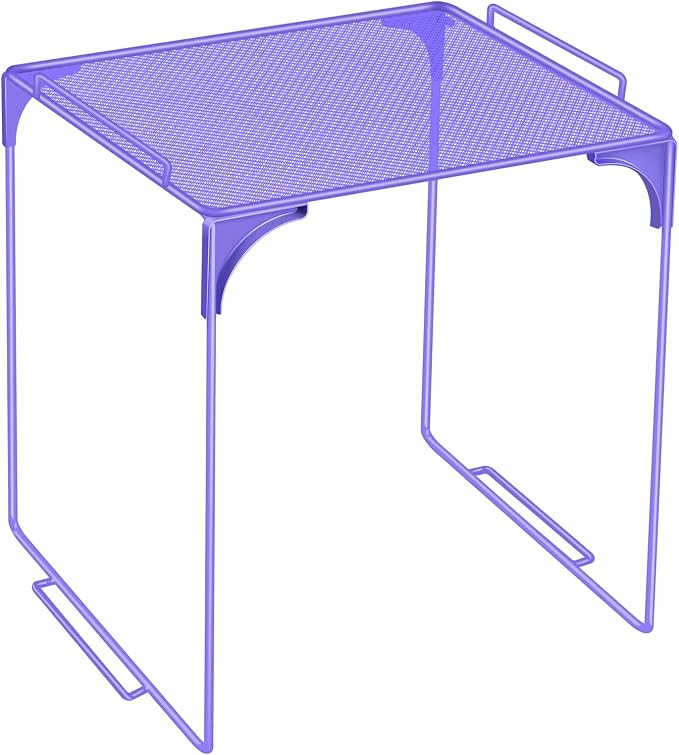 Locker Organizer Shelf Purple Stackable Extra Locker Shelf Storage Cabinet Accessories for Back to School Office Home Gym Supplies