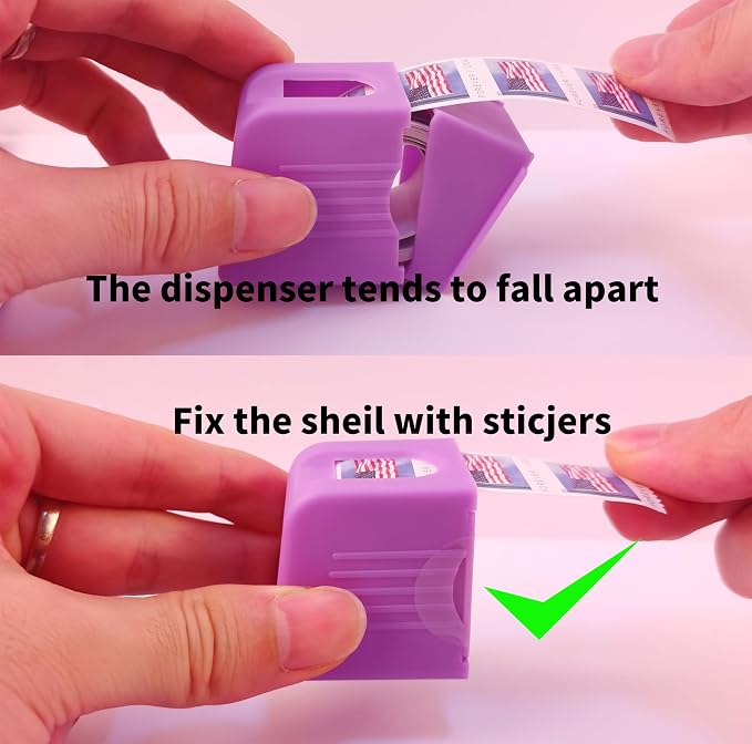 Stamp Roll Dispenser Postage Stamp Dispenser-Purple