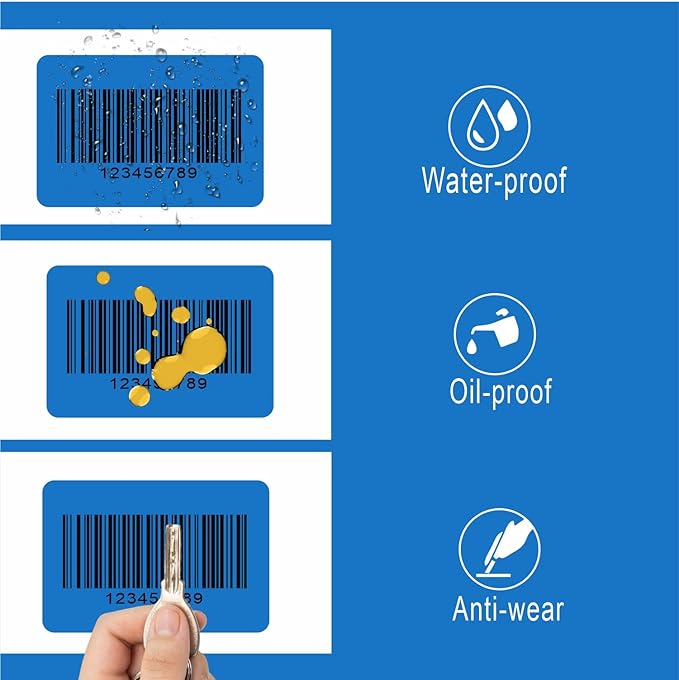 Hybsk 3x2 inch Color Direct Thermal Labels for Shipping, Barcodes, Address, Compatible with Rollo Label Printer & Zebra Desktop Printers (3"x2",Blue)