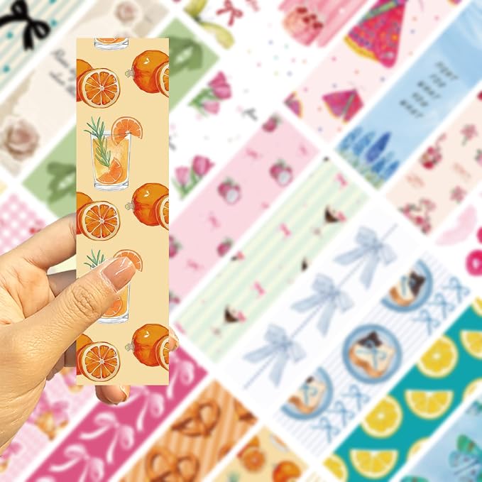 30PCS Coquette Aesthetic Bookmarks, Bow Girl Design, Pretty Page Markers for Reading, Book Lover Gift