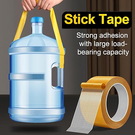 Fabric Tape Multifunctional Double Sided Tape 2 Sided Tape 2 Rolls 2inchx33FT10m Heavy Duty Carpet Tape with Strong Adhesion, Suitable for Sofas, Doormats, Wood, Glass, Plastic