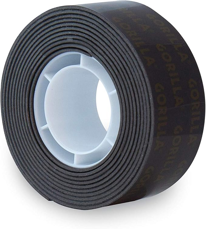 Gorilla Heavy Duty Double Sided Mounting Tape, 1" x 60", Black, (Pack of 12)