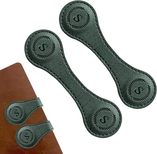 Handmade Personalized Leather Magnetic Bookmark - Custom Initial Letter Design with 26 Alphabet Choices - Durable Bookmark for Readers, Book Lovers, Women & Kids