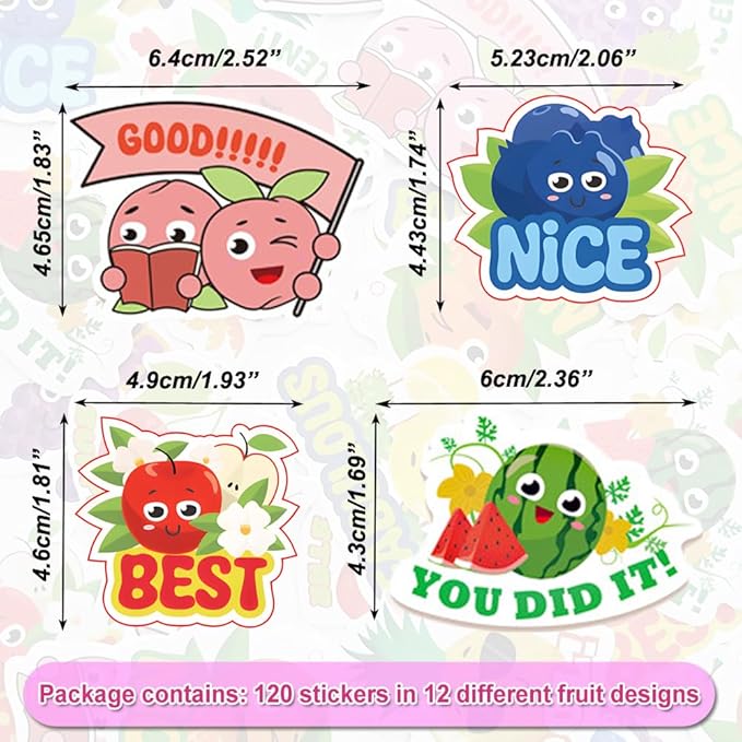 120 Pcs Scratch and Sniff Reward Stickers, Scented & Flavored Motivational Incentive Stickers for Teachers Chart School Supplies, Students, Kids, Teens Classroom Behavior Reward, DIY Craft, 12 Designs