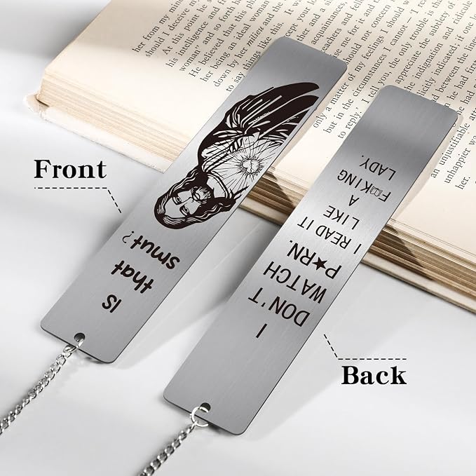 Is That Smut Bookmark - Funny Jesus Bookmark I Dont Watch Porn I Read It Like Lady Spicy Personalized Metal Book Marks Book Pendant Christian Religious Gifts for Adults Men Readers Bookish