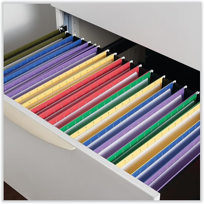 Universal 14218 Hanging File Folders, 1/5 Tab, 11 Point Stock, Legal, Red, 25/Box