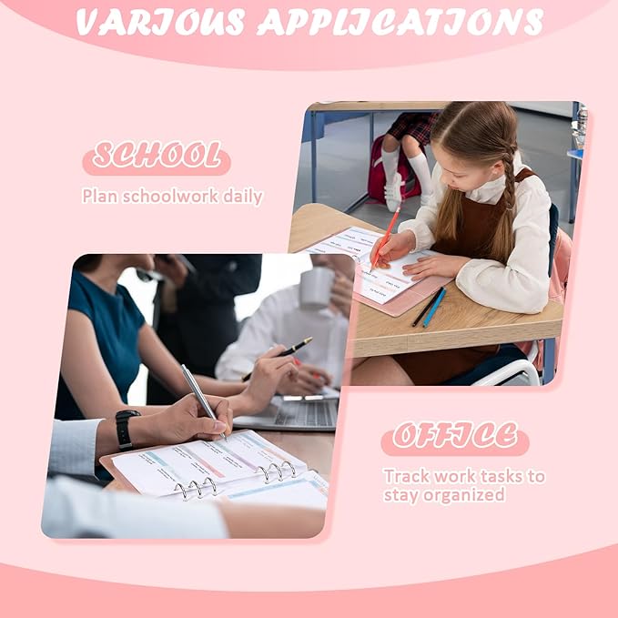 ADHD Planner Refill Pages for A5 Binders Planner Inserts Daily Weekly Monthly 480 Sheets/960 pages for 6 Ring Binder Undated Planners Refills Colorful To Do List Refill Paper 120 GSM Thick Loose Leaf Paper for 1 Year Neurodivergent Journal Productivity...