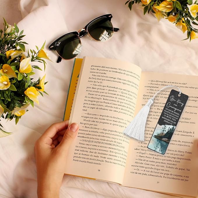 Christian Encouragement Bookmark, Empowering Gift for Believers, Heartening Present for Spiritual Readers, Believer Eempowerment Gift, Unique Forest & Scripture Design Bookmark, WCB34