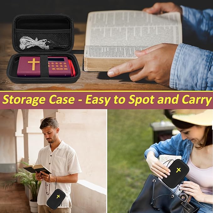 ICIMBI Carry Case Compatible with Wonder Bible - The Talking Audio Bible Player (Case Only)