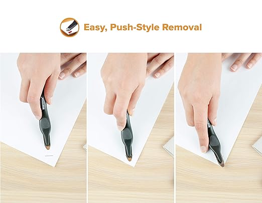 Bostitch 3 Hole Punch, 40 Sheets, 50% Less Force and Magnetic Staple Remover, Black, Ergonomic