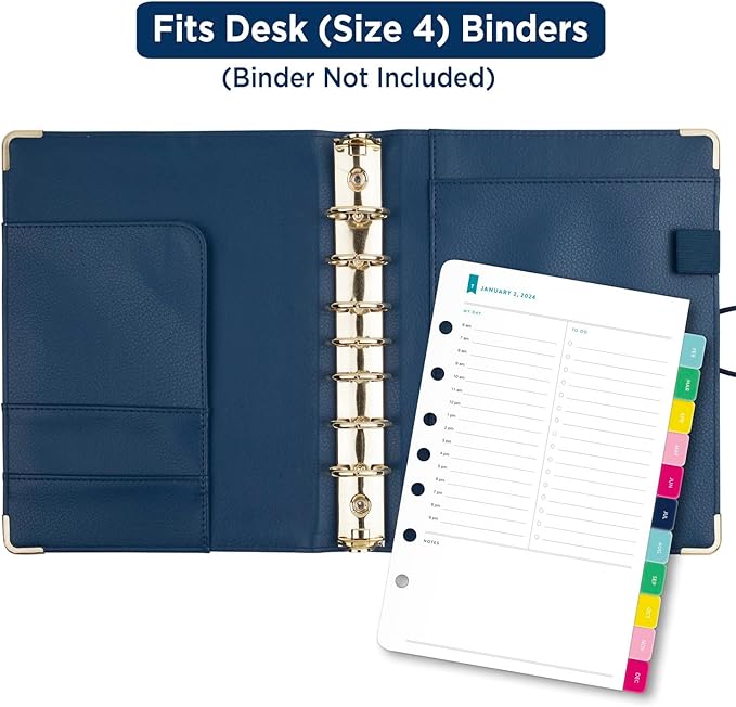 AT-A-GLANCE Simplified by Emily Ley 2024 Daily Refill Set, 5-1/2" x 8-1/2", Desk Size, One Page Per Day Refill (EL100-4311-24)