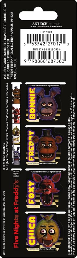 Five Nights at Freddy's Magnetic Page Clips
