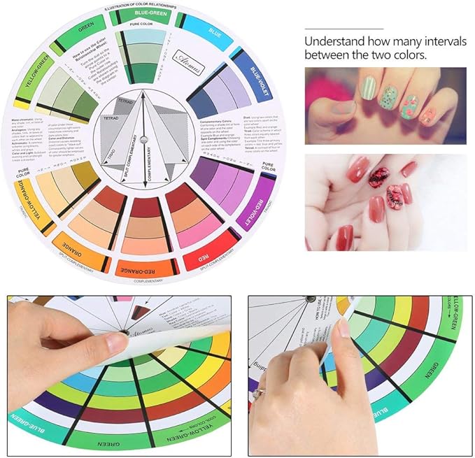 Chromatic Circle Of Colors - Color Wheel, Pocket on Color Mixing, Color Wheel Paper Card Supplies, 23.5cm Art Class Teaching Tool