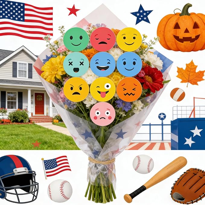 500 Pcs Smiley Face Stickers - 1 Inch Self-Adhesive Emoticon Reward Labels for Kids Classroom, Teachers, Party Favors, Scrapbooking, Packaging, School Supplies