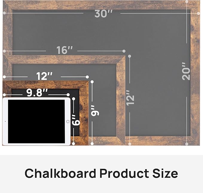 Magnetic Chalkboard, 9x12 Inches Blackboard for Wall, Black Dry Erase Board for School, Office, Home, Bar and Restaurant Menu