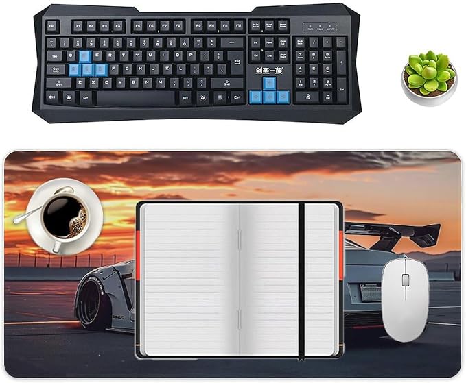 Large Mouse Pad JDM Car R35 Static Sport Sunset Desk Mat Computer Accessories Gaming Office Organizers Supplies Decor Essentials Keyboard Pads for Desk Rubber 30x60cm