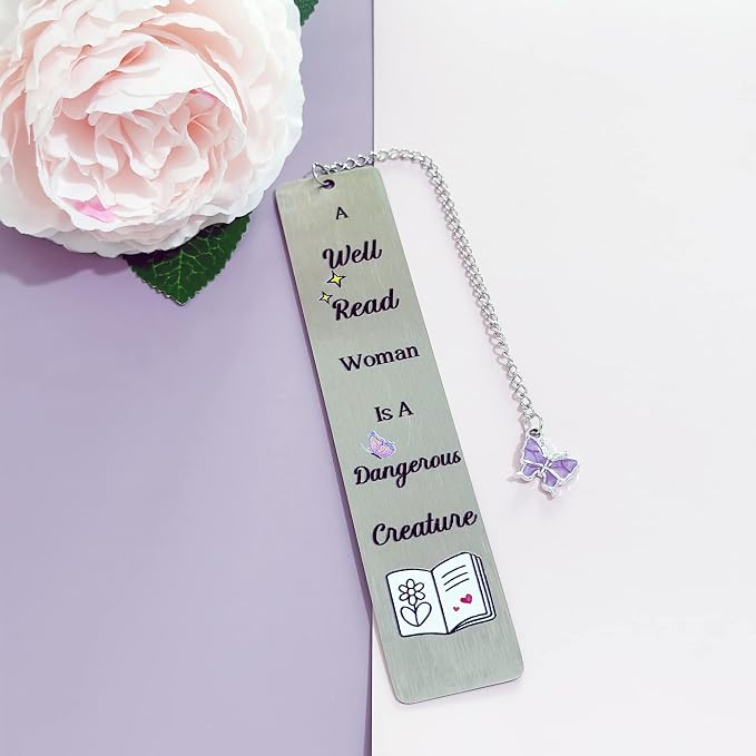 Friend Bookmarks Graduation Daughter Sister Appreciate Gift Women Bestie Go to University Encourage Keepsake Wife Girlfriend Birthday Gift Christmas Accessory A Well Read Woman Is A Dangerous Creature