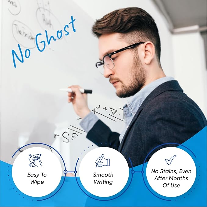 Whiteboard Sticker for Wall, 132" x 36" (11x3 FT) Peel and Stick Dry Erase White Board Roll, Stain-Proof Self-Adhesive Whiteboard Paper for Home, Office, Classroom