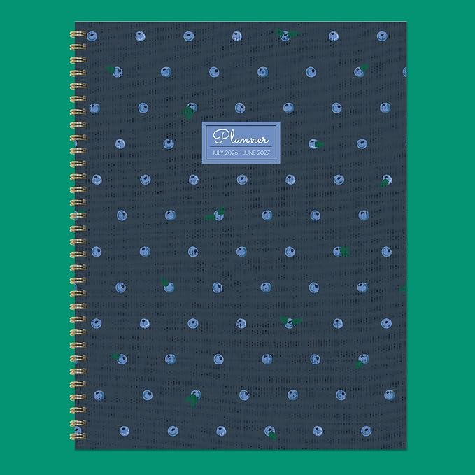 TF Publishing July 2026 - June 2027 Very Berry Large Weekly Monthly Planner - 12 Month Academic Planner 2026-2027 with Durable Cover, Thick White Paper, Colorful Design & Planning Stickers - 9inx11in