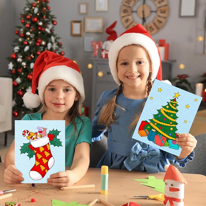 COCHIE 36PCS 8x10 Inches Christmas Coloring Pages for Kids, Bulk Color Your Own Xmas Paper Crafts Party Favors, Small Coloring Sheets Christmas Day Gifts