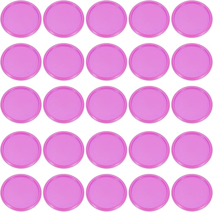 PATIKIL 35mm 1-1/2" Rose Red Plastic Round Book Binding Discs, 33 Pcs Discbound Expansion Discs Plating Round Binder Rings for DIY Notebook Planner